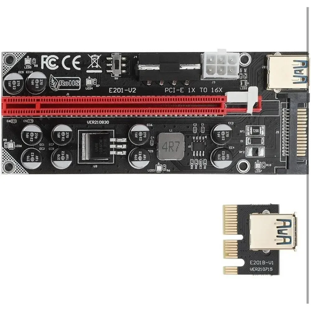 PCI-E 1x to 16x Powered USB3.0 GPU Riser Extender Adapter Card Board Cable